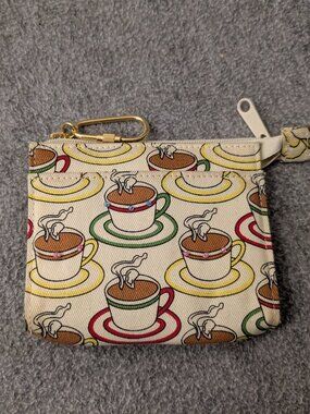 New!  John Weitz Slim Wallet with Coffee Cups and Beading